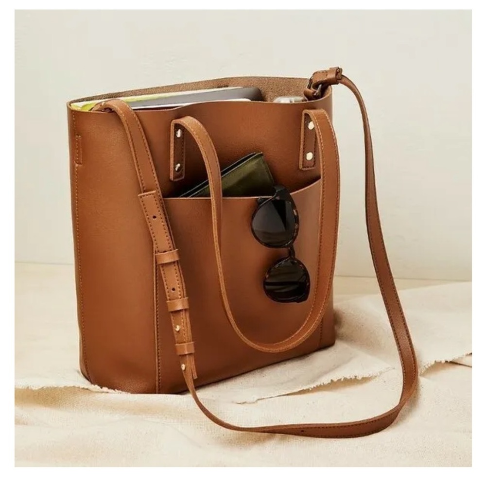 Henny + Lev Vegan Leather 2-in-1 Everyday Tote Bag Purse